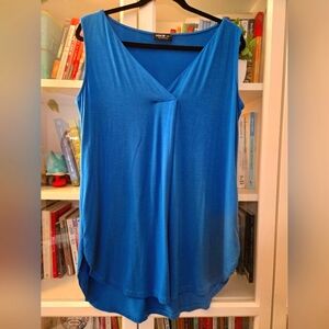 🇨🇦 Made in Toronto Miik Maria Sleeveless Pleated Azure Tunic